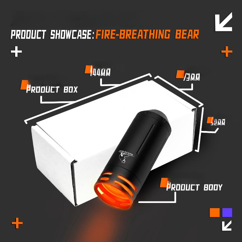 FIRE-BREATHING BEAR Luminous Tracer Suppressor 14mm CCW