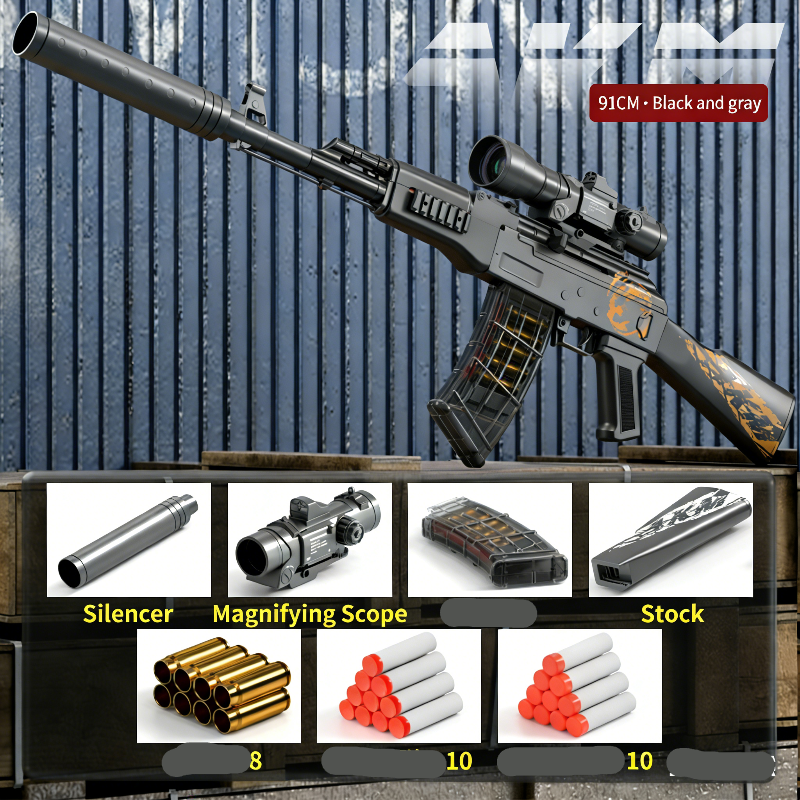 Handi AK47 Single Shot Shell Ejecting Nerf Gun