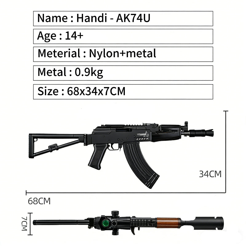 Handi AK74U Full Auto Gel Blaster