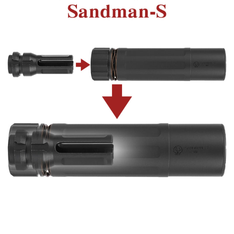 Sandman Quick Release Suppressor Metal Silencer 14mm CCW