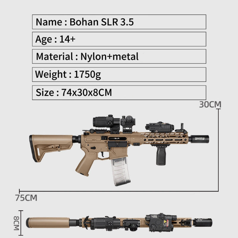 Bohan SLR 3.5 Metal Gel Blaster Rifle