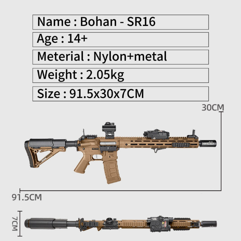 Bohan SR16 Auto Gel Blaster Rifle