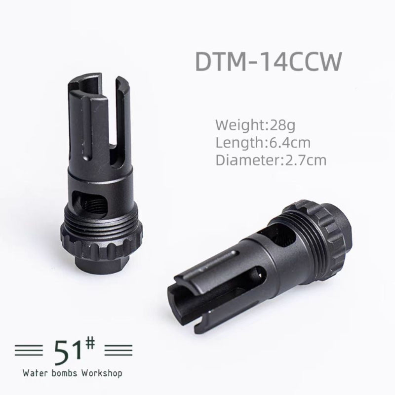 Metal Flash Hider Fire Caps 14mm CCW