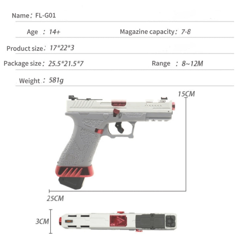 FL G01 Semi-Auto Single-Shot Nerf Pistol