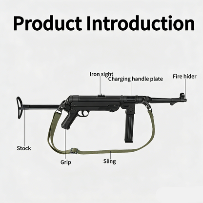 GQH MP38 Electric Black Gel Blaster SMG
