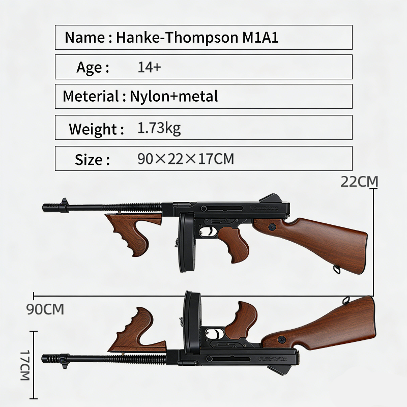 GQH Thompson M1A1 SMG Gel Blaster