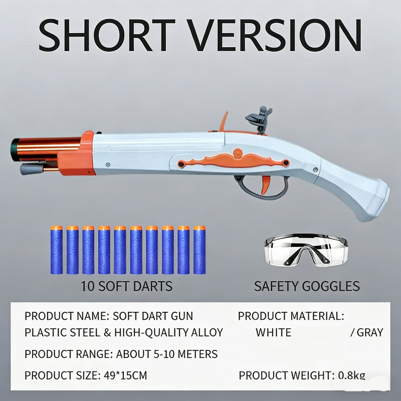 GQH Nerf Flintlock Pistol Foam Dart Gun
