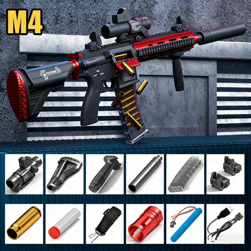 HD M4 Full Auto Nerf Gun Rifle