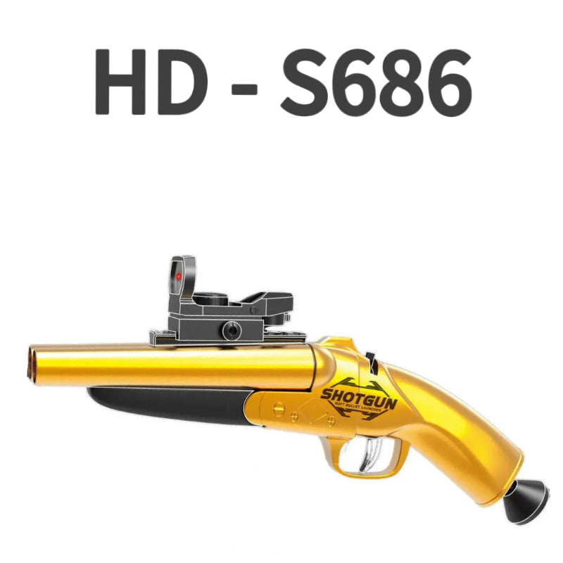 Nerf Shell Drop HD S686 Double Barrel Shell Ejecting Nerf Shotgun | Realistic Gel ...