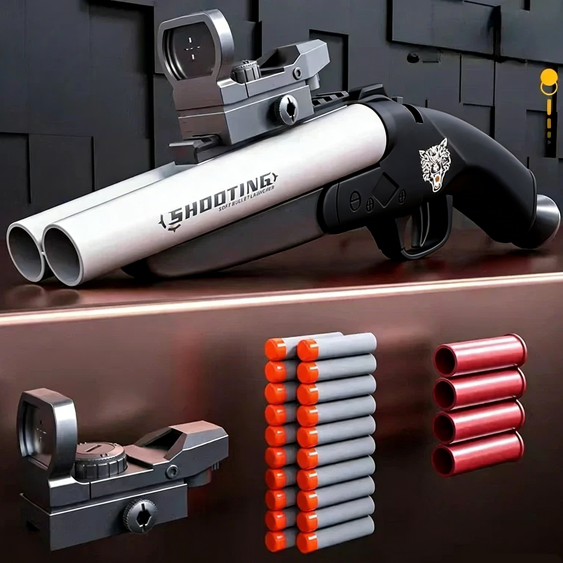 HD S686 Double Barrel Shell Ejecting Nerf Shotgun | Realistic Gel ...