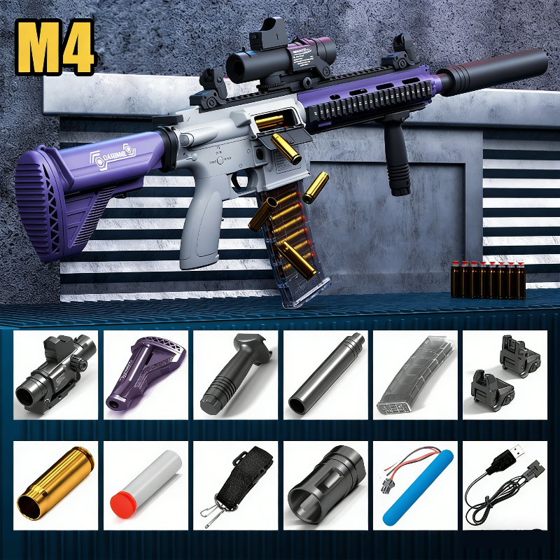 HD M4 Full Auto Nerf Gun Rifle