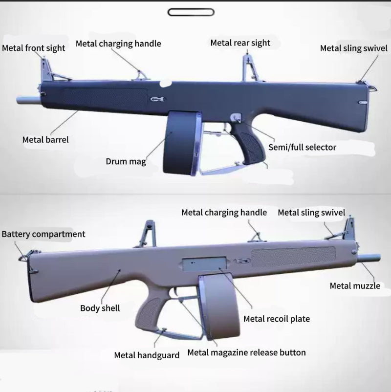 HZT AA12 Shotgun Toy With Drum Magazine