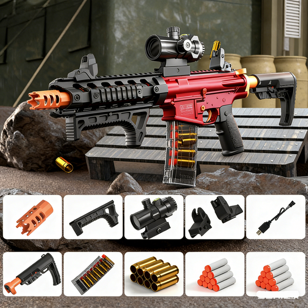 Handi AR15 Electric Shell Ejecting Nerf Rifle – Realistic Gel Blaster UK