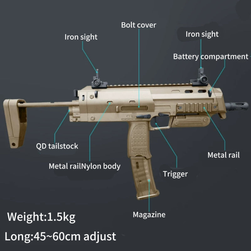 Hanke MP7 Electric Black Nerf SMG