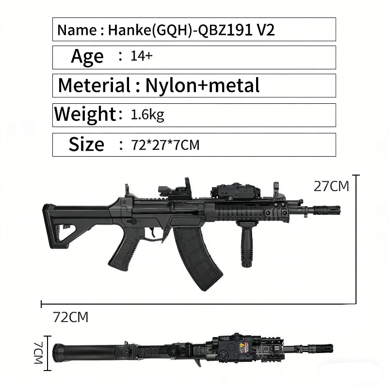 Hanke QBZ-191 V2 Gel Blaster Rifle
