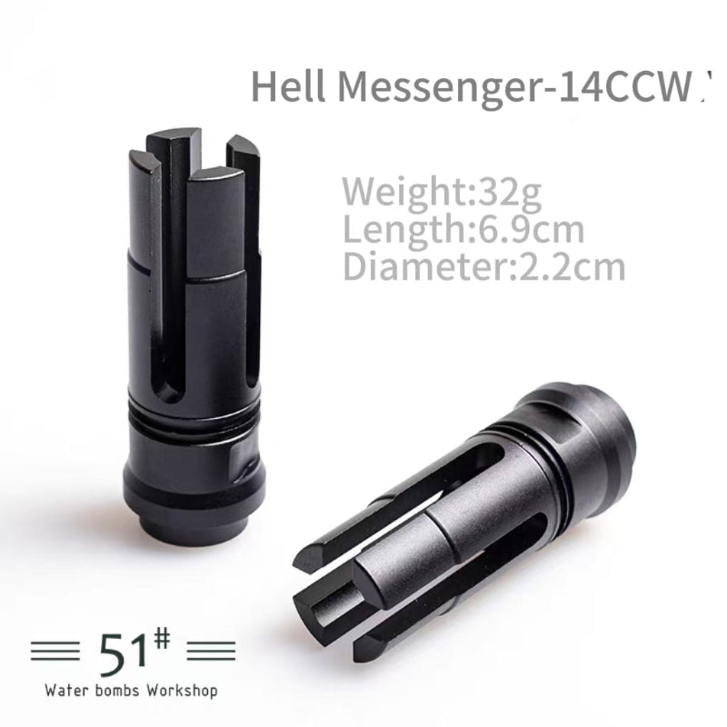 Metal Flash Hider Fire Caps 14mm CCW