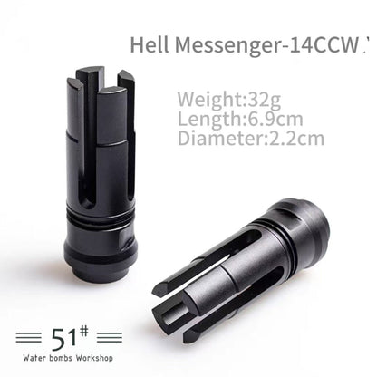 Metal Flash Hider Fire Caps 14mm CCW