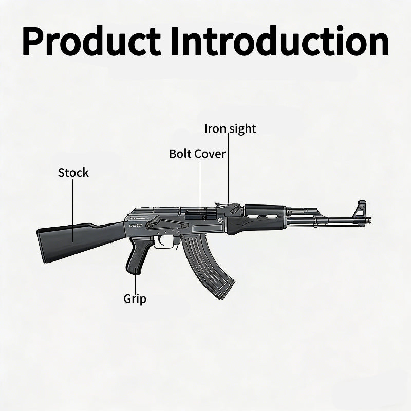 Lehui AK47 Electric Black Gel Blaster Rifle