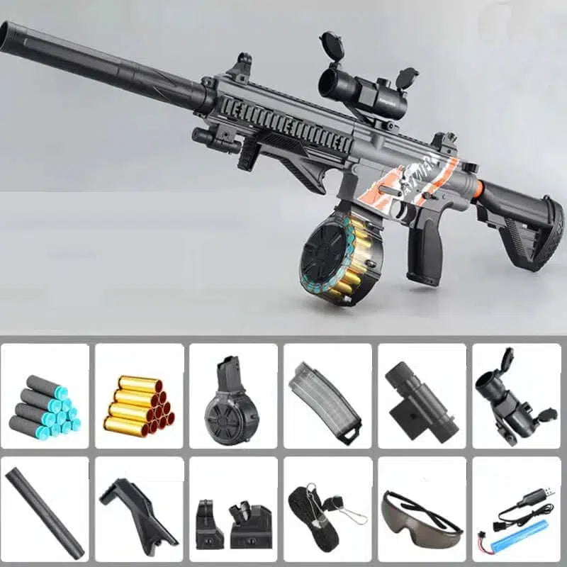 Lehui HK416 Nerf Rifle With Drum Mag