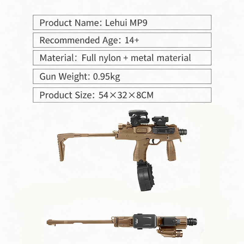 Lehui MP9 SMG Gel Blaster
