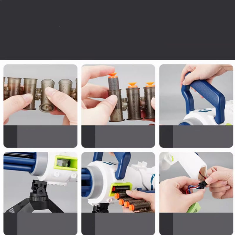 Lehui Motorised Belt Fed Nerf Gatling Gun