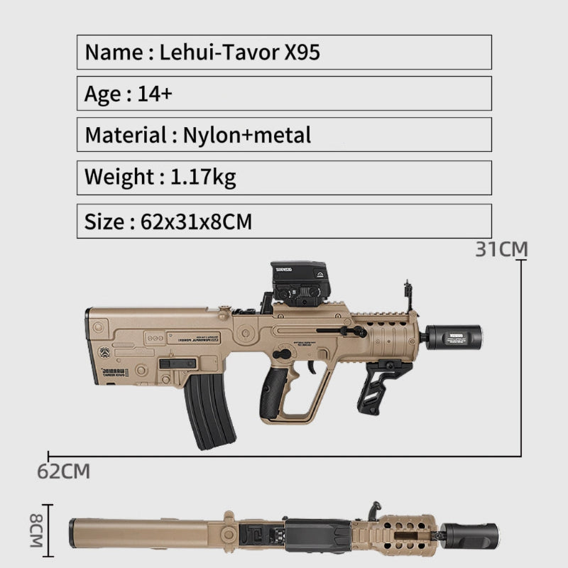 Lehui Tavor X95 Auto Gel Blaster SMG