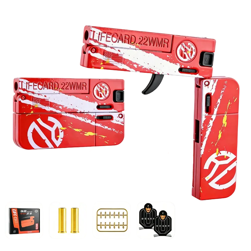Lifecard Folding Single-Shot Nerf Pistol