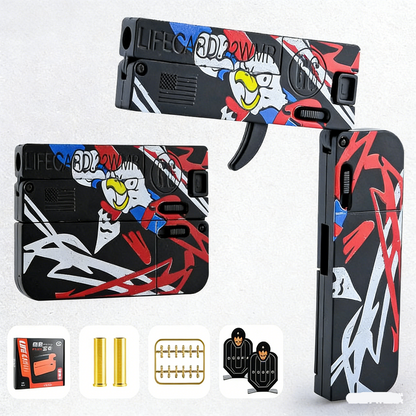 Lifecard Folding Single-Shot Nerf Pistol