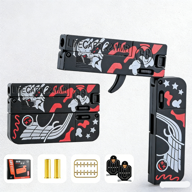 Lifecard Folding Single-Shot Nerf Pistol