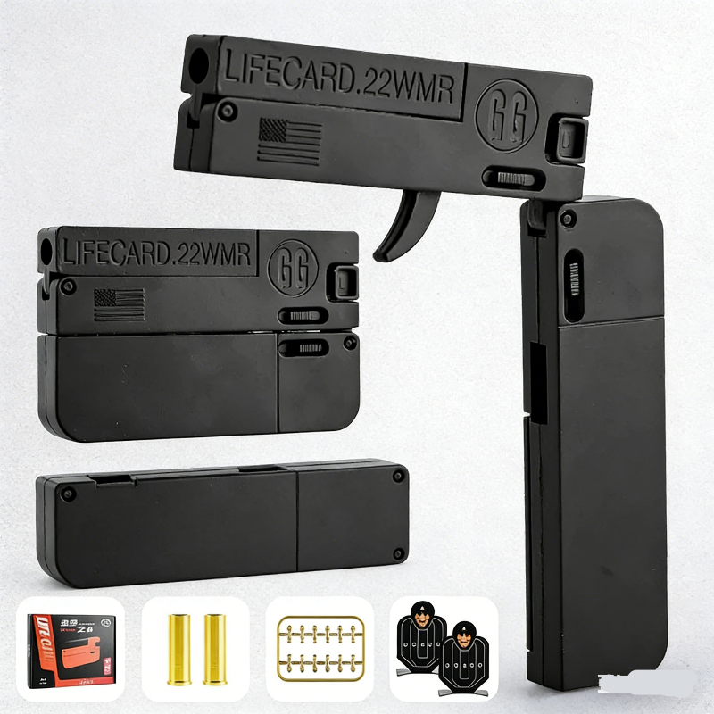 Lifecard Folding Single-Shot Nerf Pistol