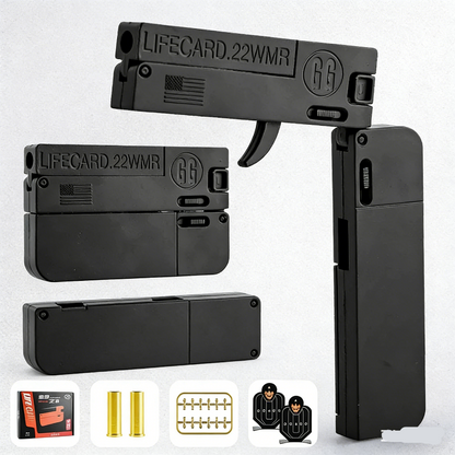 Lifecard Folding Single-Shot Nerf Pistol