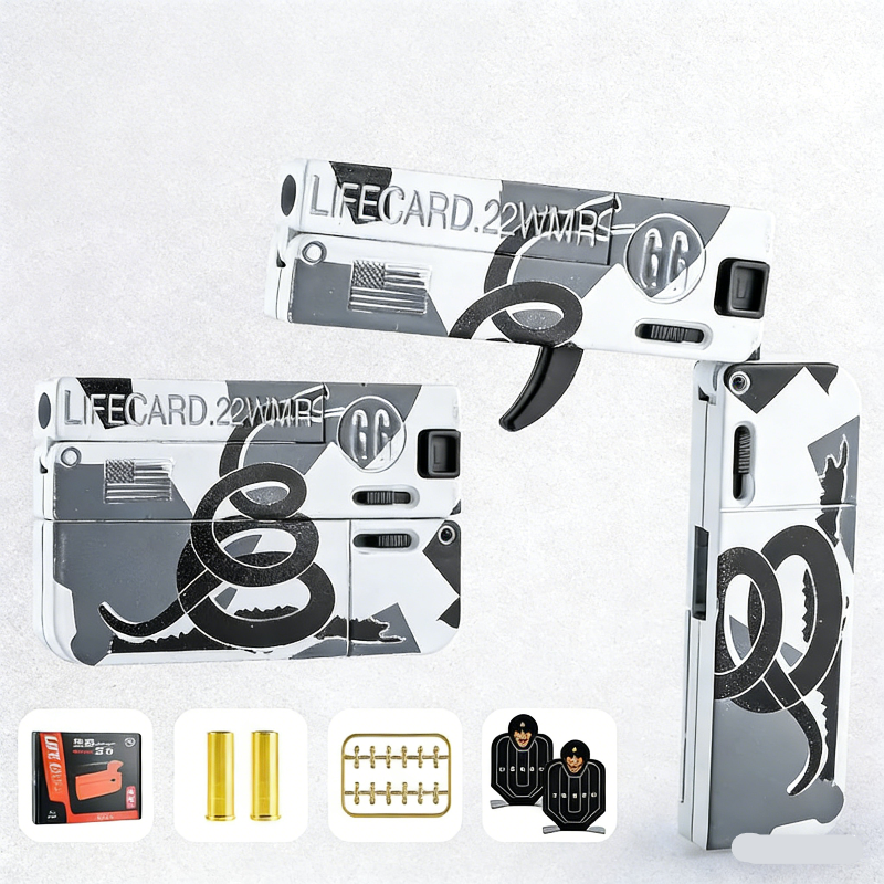 Lifecard Folding Single-Shot Nerf Pistol