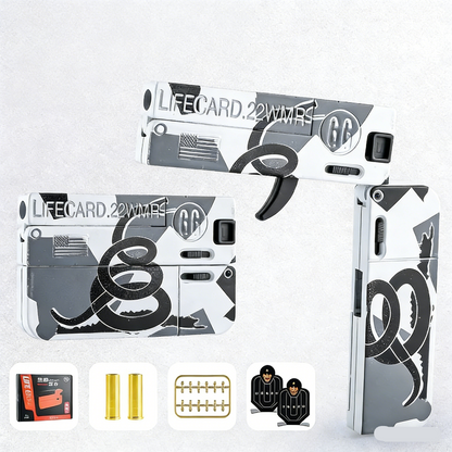 Lifecard Folding Single-Shot Nerf Pistol