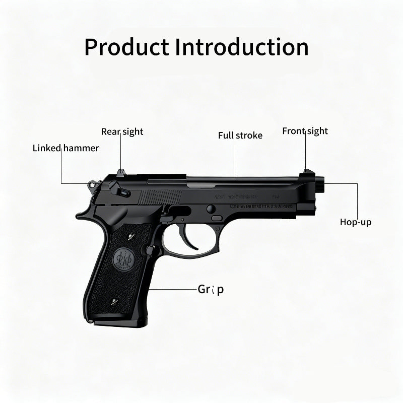 MLF Beretta M92F Black Gel Blaster Pistol