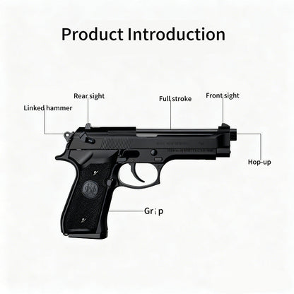 MLF Beretta M92F Black Gel Blaster Pistol