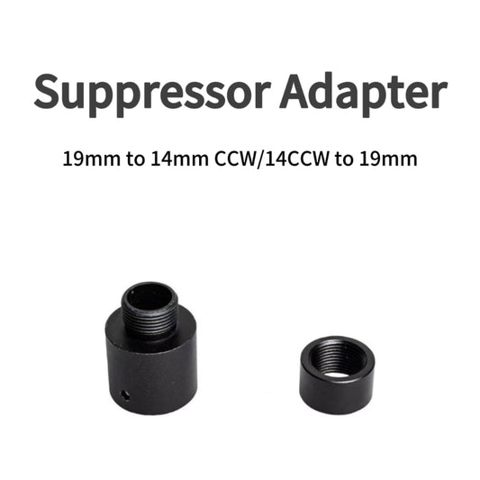 Metal Suppressor Adapter 19mm 14mm CCW