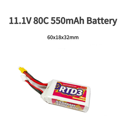 RTD3 550mAh 11.1V 80C LiPo Battery