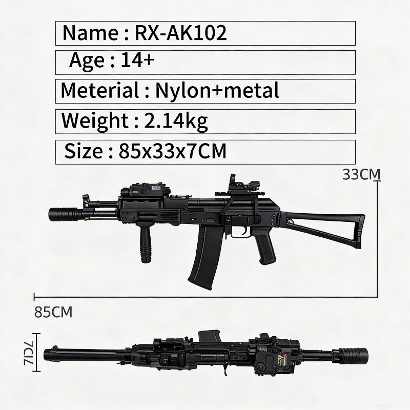 RX AK102 Gel Blaster Rifle Automatic Orbeez Gun