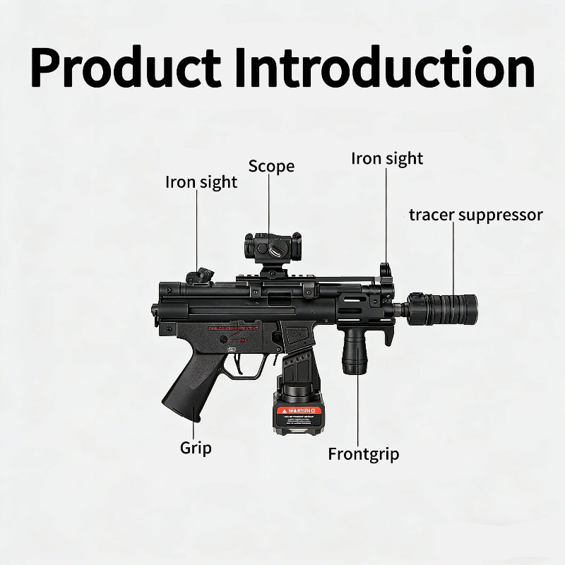SY MP5K Electric Black Gel Blaster SMG