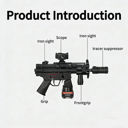 SY MP5K Electric Black Gel Blaster SMG