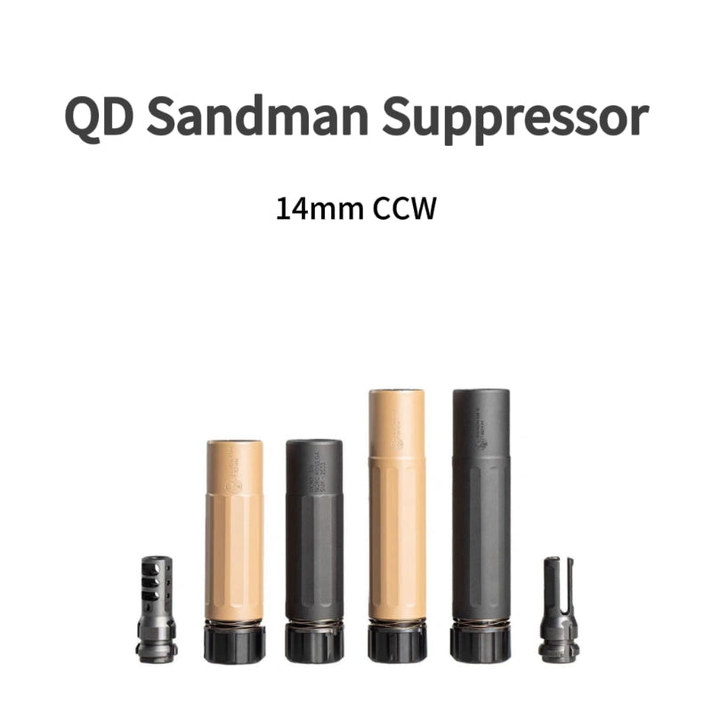 Sandman Quick Release Suppressor Metal Silencer 14mm CCW