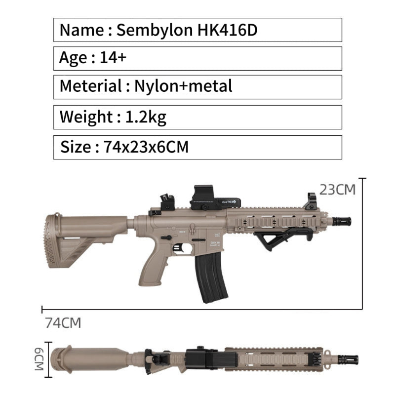 Sembylon HK416D Automatic Gel Blaster Rifle