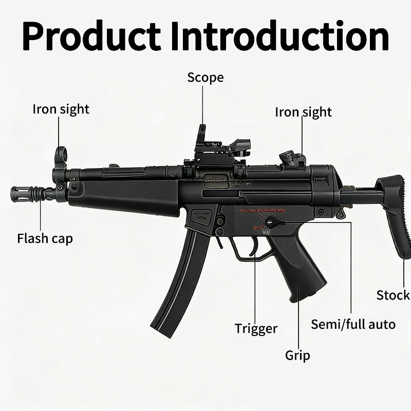 Sijun MP5 Black Gel Ball Blaster SMG