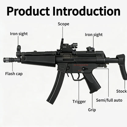 Sijun MP5 Black Gel Ball Blaster SMG