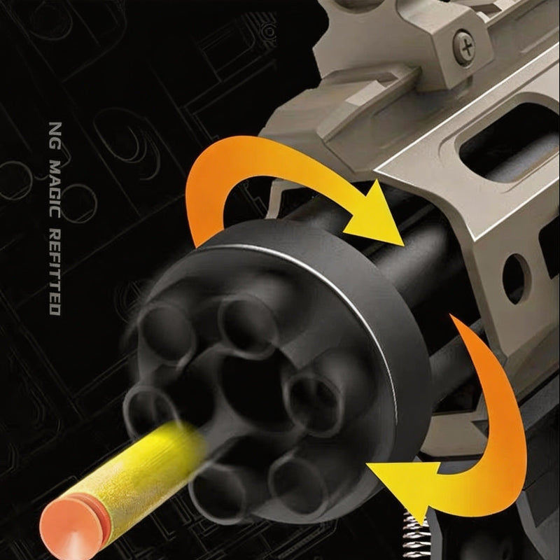 Snow Leopard M416 Nerf Gatling gun