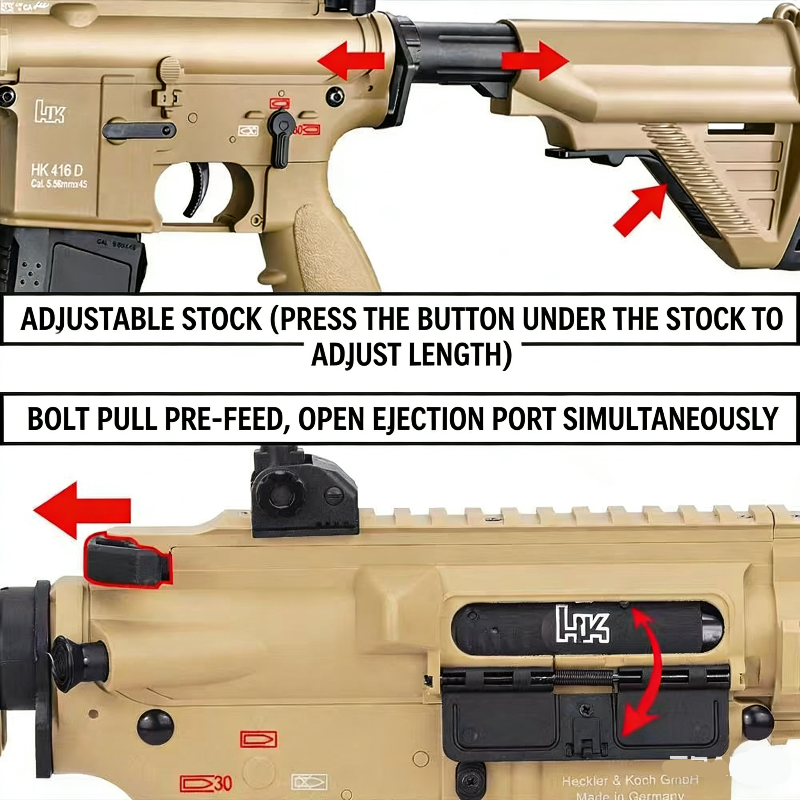 TG HK416 Gel Blaster With Full Accessories