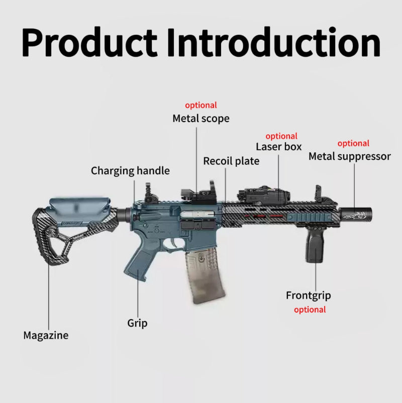 TG V2 Carbon Fiber F4 Gel Blaster Rifle