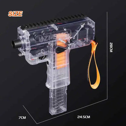 Transparent Full Auto UZI Electric Nerf Blaster