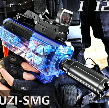 Transparent Full Auto UZI Electric Nerf Blaster