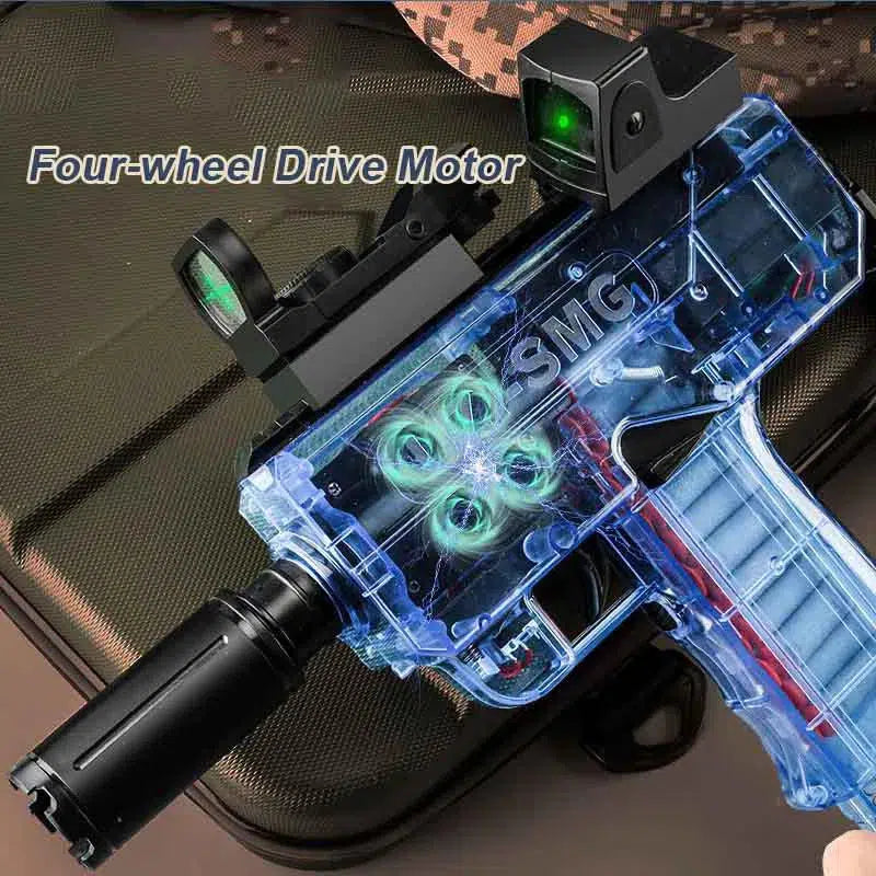 Transparent Full Auto UZI Electric Nerf Blaster